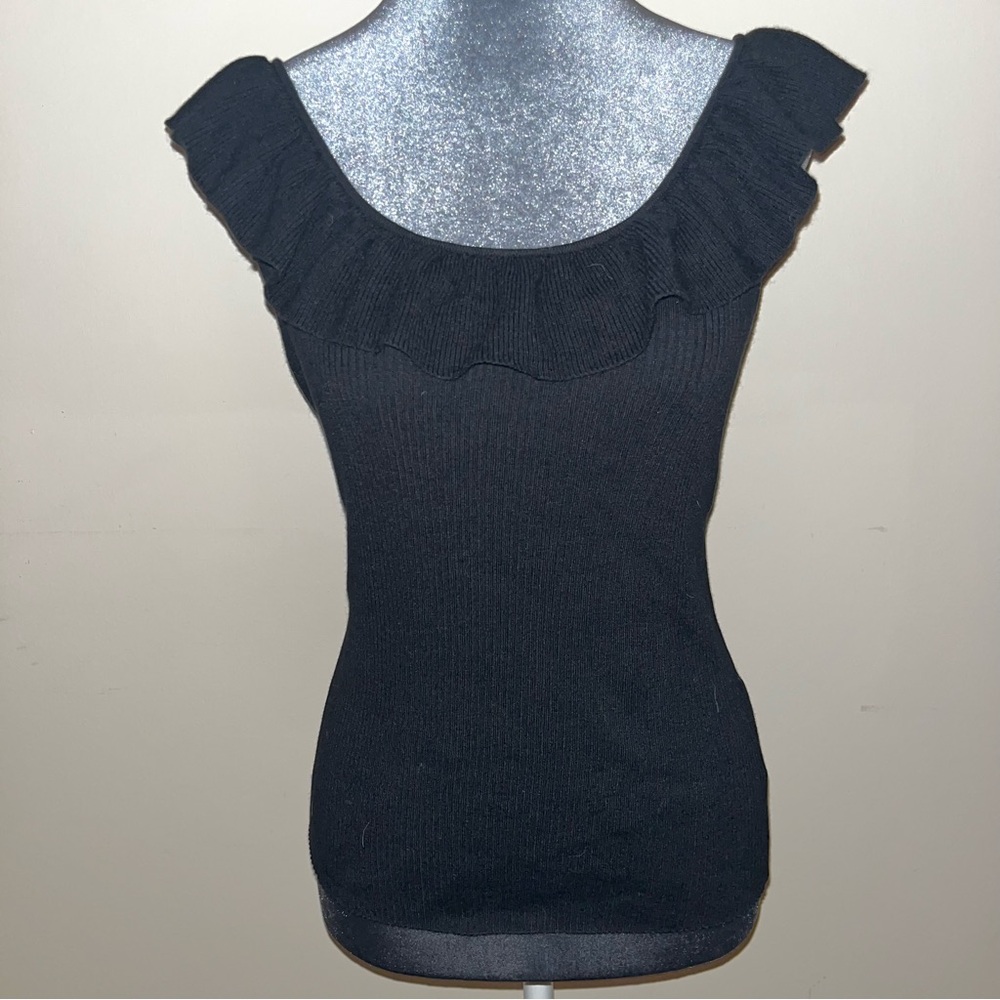 Black Madewell Wakeford Ruffle Sweater Tank